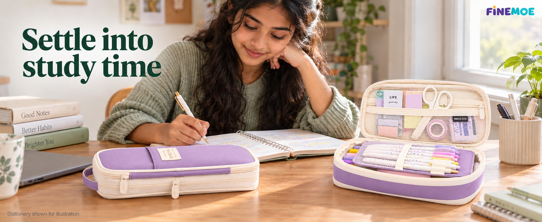 Expandable Pencil Case – Slim 3 cm, Opens to 7 cm