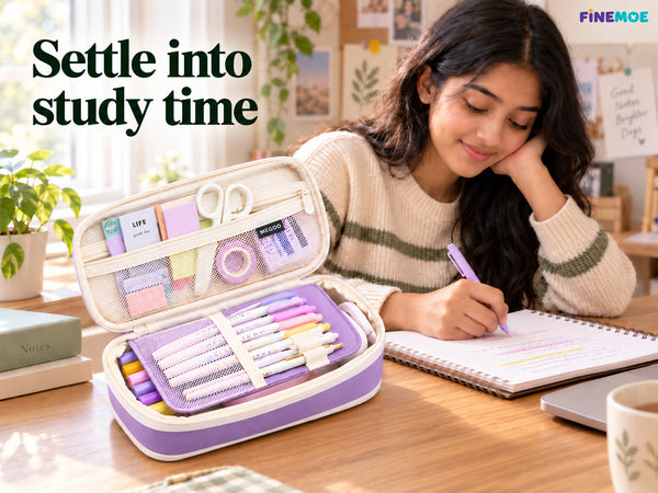Expandable Pencil Case – Slim 3 cm, Opens to 7 cm
