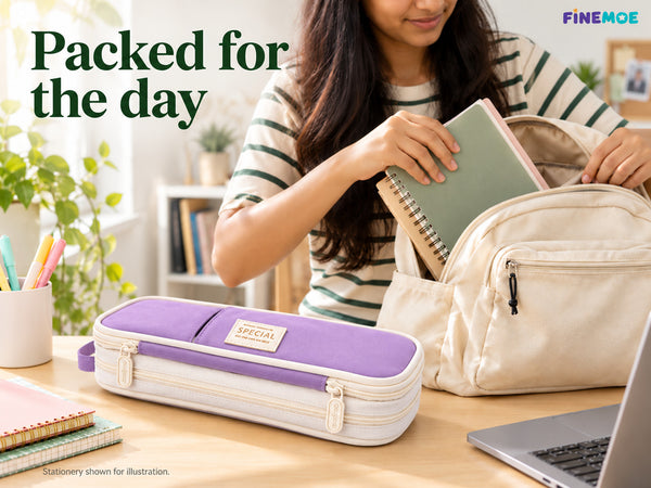 Expandable Pencil Case – Slim 3 cm, Opens to 7 cm