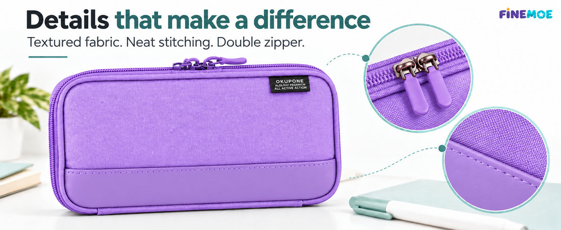 Book-Style Pencil Case – Mesh and Phone Pocket