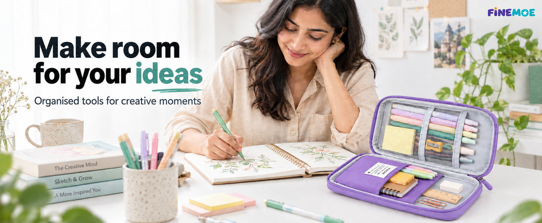 Book-Style Pencil Case – Mesh and Phone Pocket