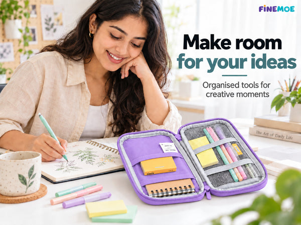 Book-Style Pencil Case – Mesh and Phone Pocket
