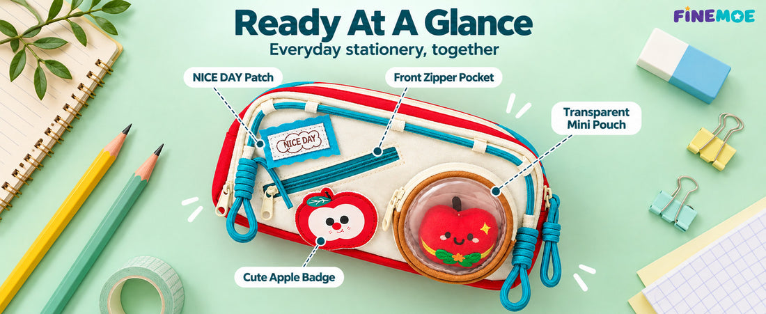 Patch Pencil Pouch – Removable Patches, Holds 55 Pens