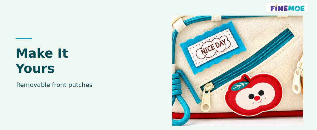 Patch Pencil Pouch – Removable Patches, Holds 55 Pens