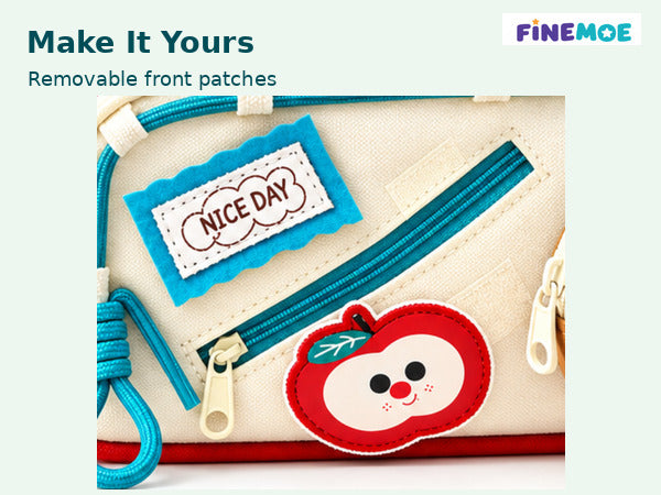 Patch Pencil Pouch – Removable Patches, Holds 55 Pens