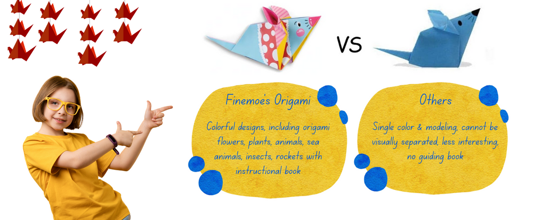 Origami Paper Kit for Kids – 108 Sheets, 54 Designs
