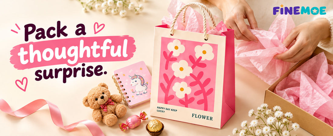 Paper Return Gift Bags – Pack of 10, Rope Handles