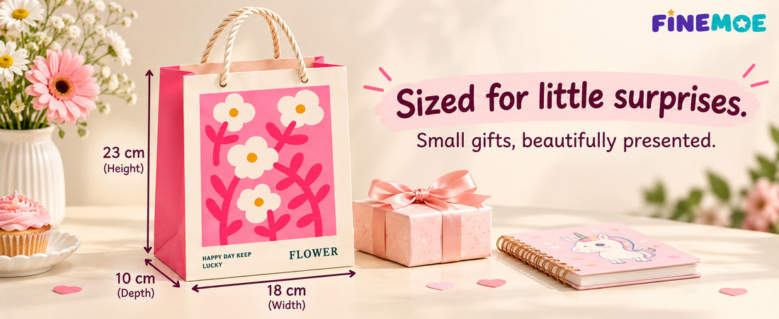 Paper Return Gift Bags – Pack of 10, Rope Handles