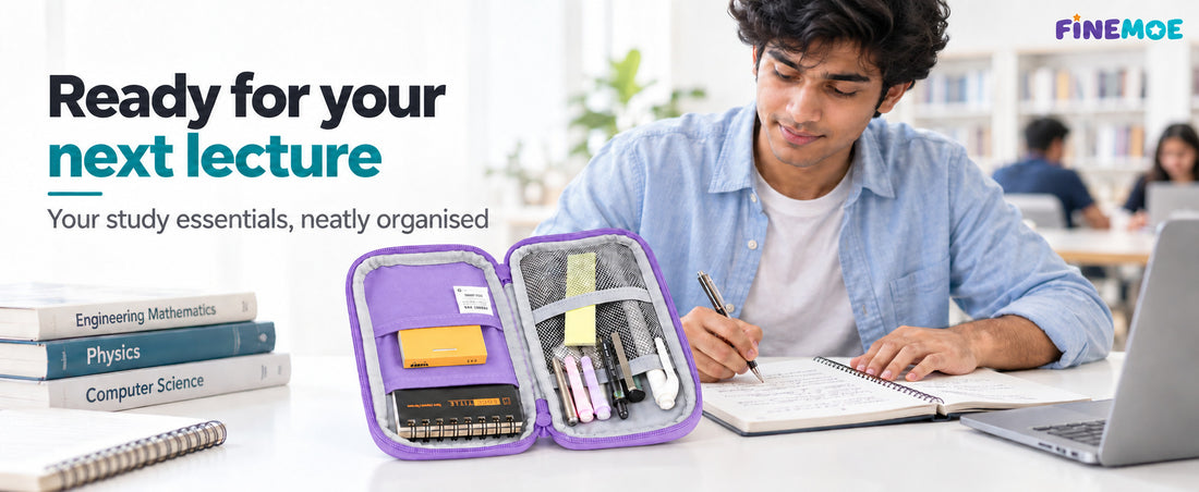 Book-Style Pencil Case – Mesh and Phone Pocket