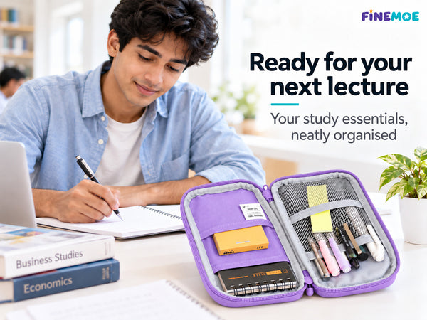 Book-Style Pencil Case – Mesh and Phone Pocket
