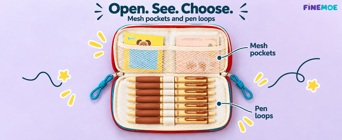 Patch Pencil Pouch – Removable Patches, Holds 55 Pens