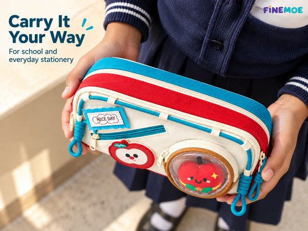 Patch Pencil Pouch – Removable Patches, Holds 55 Pens