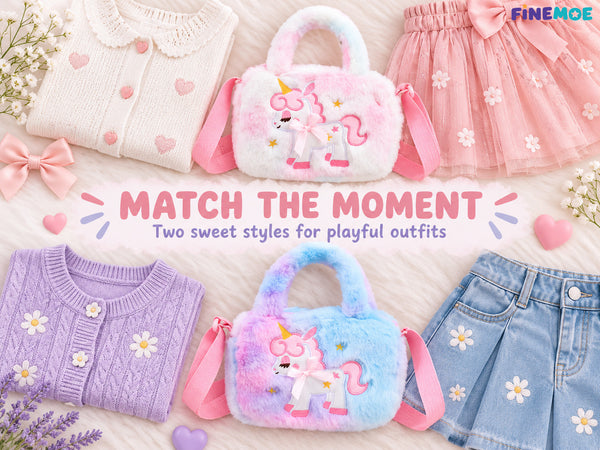 Unicorn Sling Bags for Girls – Set of 2