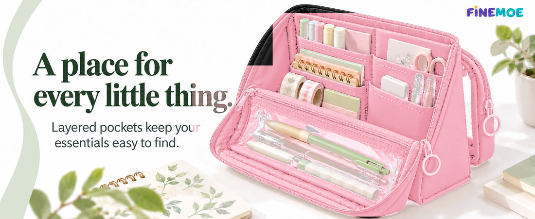 Standing Pencil Case – Detachable Clear Pouch