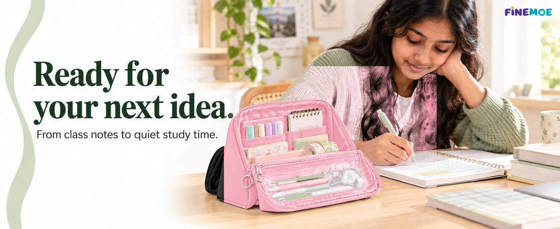 Standing Pencil Case – Detachable Clear Pouch