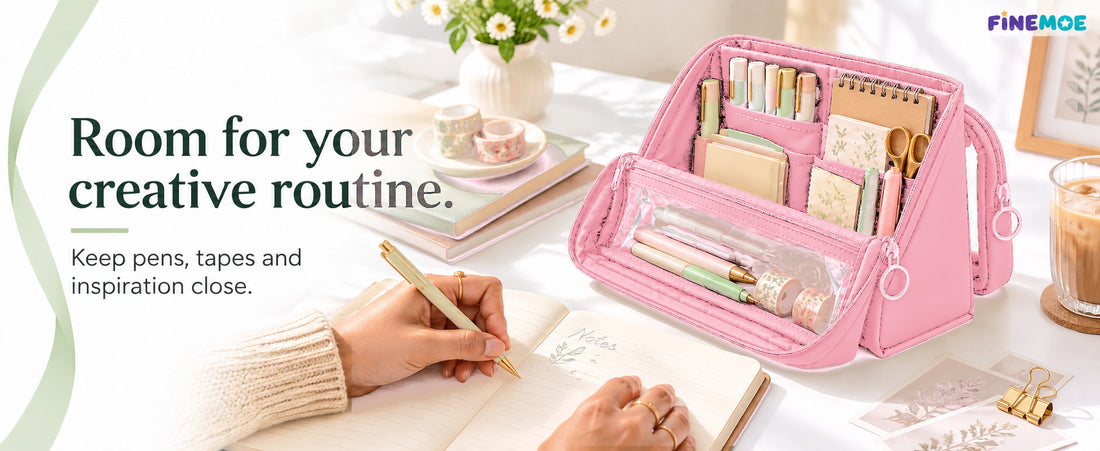 Standing Pencil Case – Detachable Clear Pouch