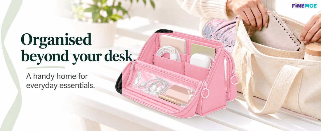 Standing Pencil Case – Detachable Clear Pouch