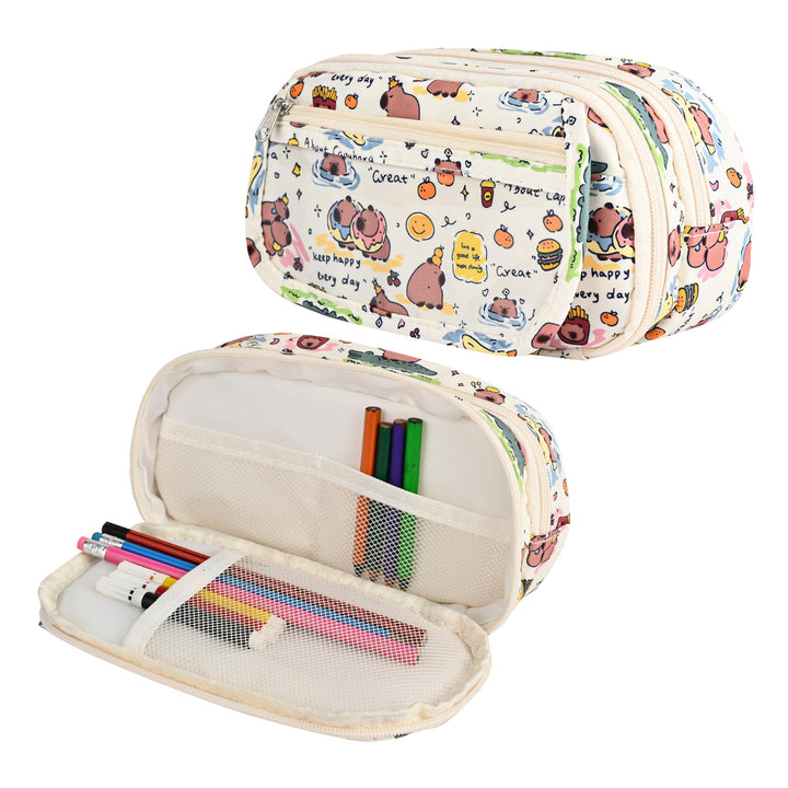 Capybara Pencil Pouch – Large Capacity Cute Organizer - Finemoe