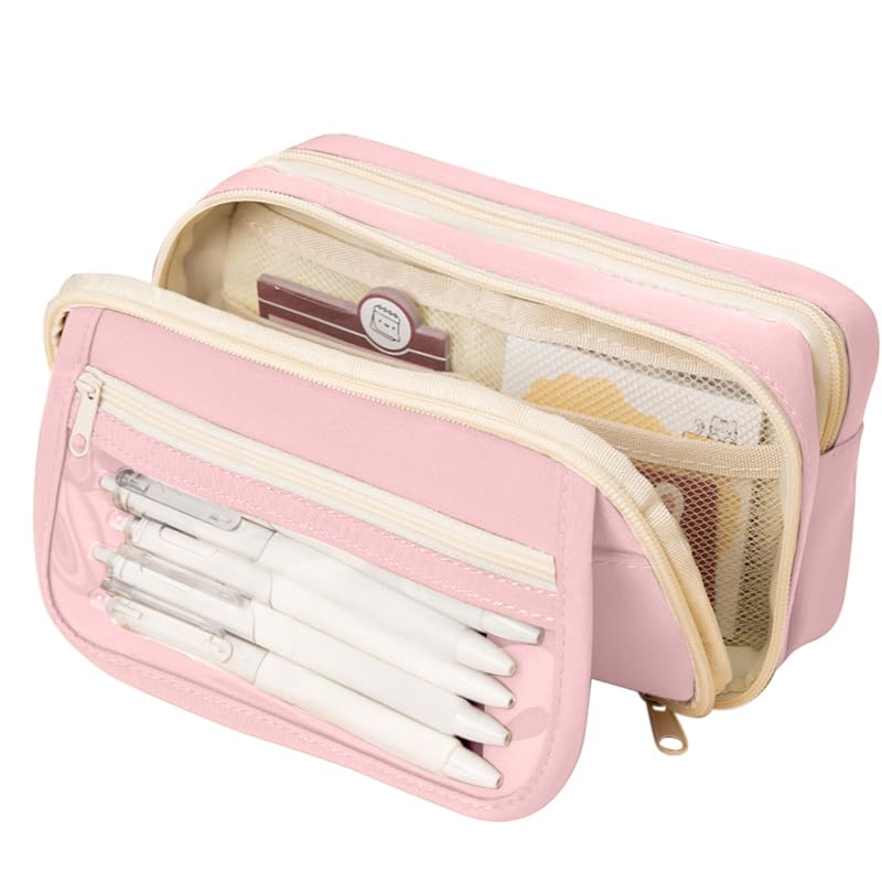 Clear Zipper Large Pencil Bag - Finemoe