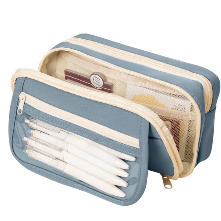 Clear Zipper Large Pencil Bag - Finemoe