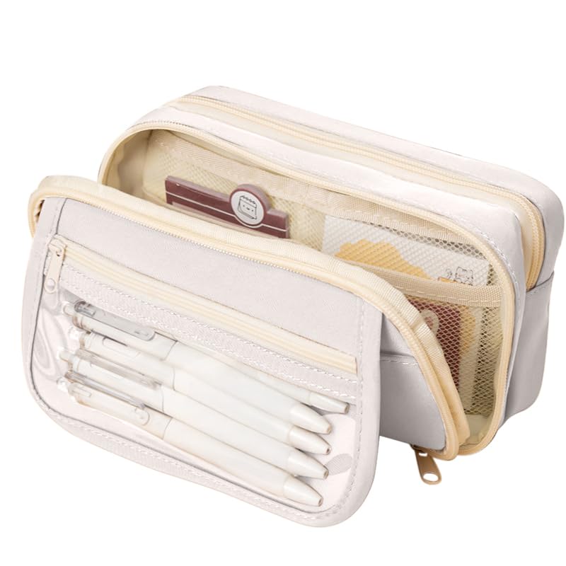 Clear Zipper Large Pencil Bag - Finemoe