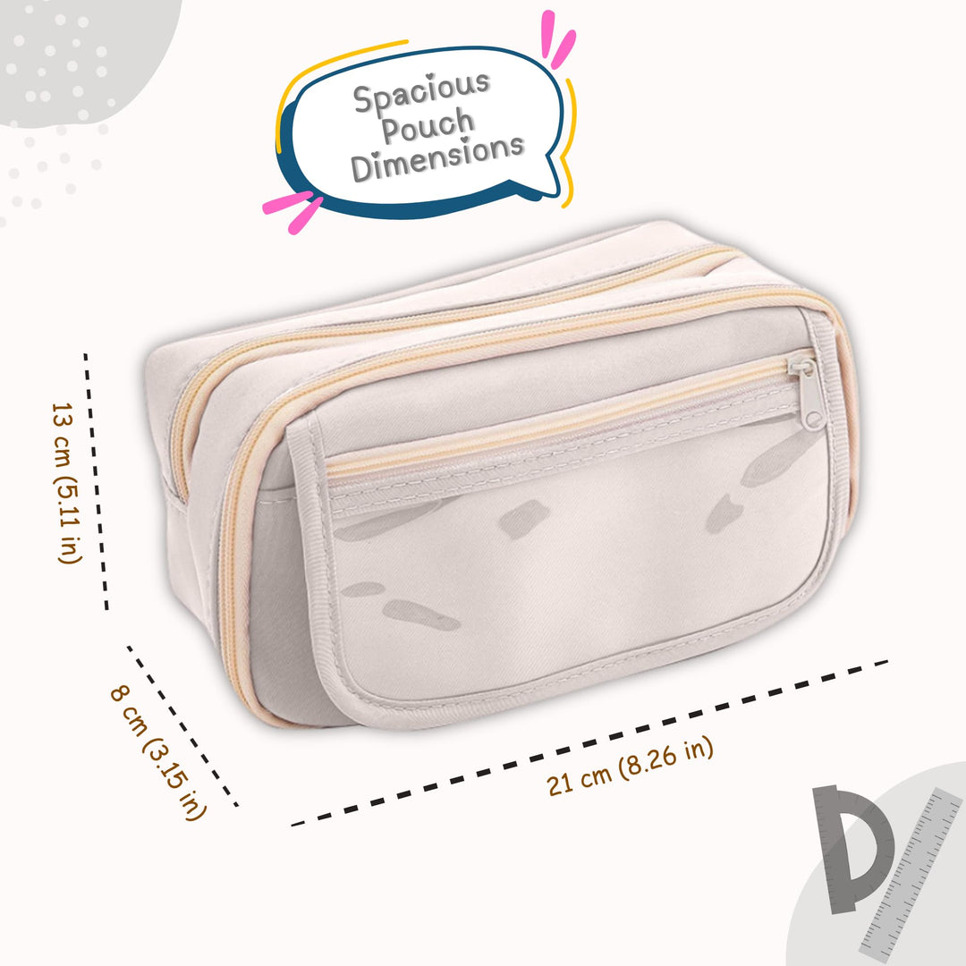 Clear Zipper Large Pencil Bag - Finemoe