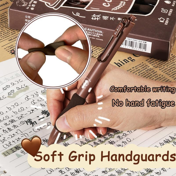 Coffee Theme Gel Pens Set of 5 Black Ink - Finemoe