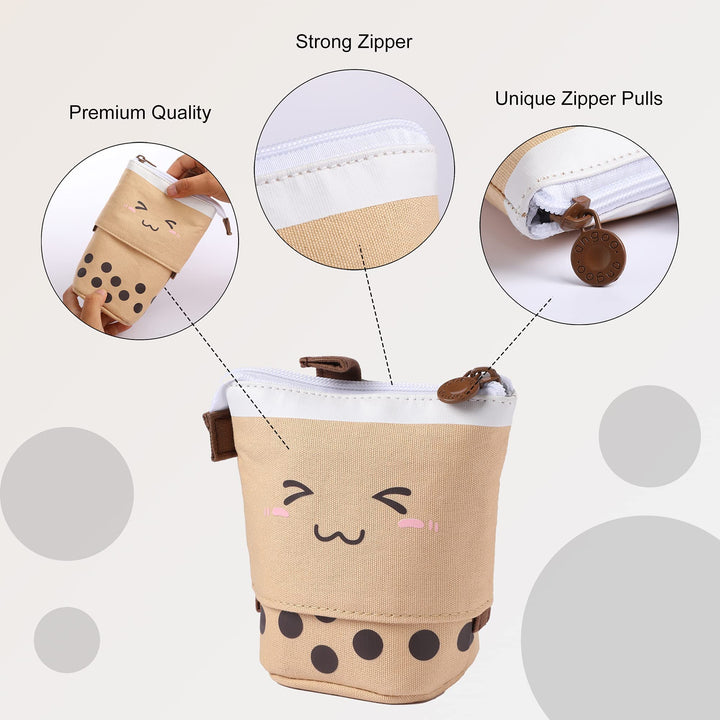 Cute Boba Pencil Case - in Multiple Colours - Finemoe