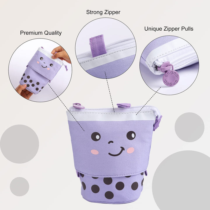 Cute Boba Pencil Case - in Multiple Colours - Finemoe