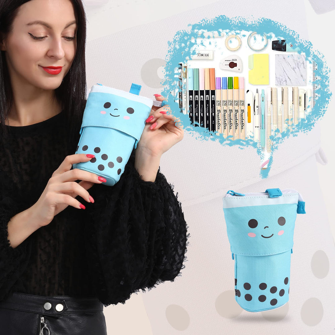 Cute Boba Pencil Case - in Multiple Colours - Finemoe
