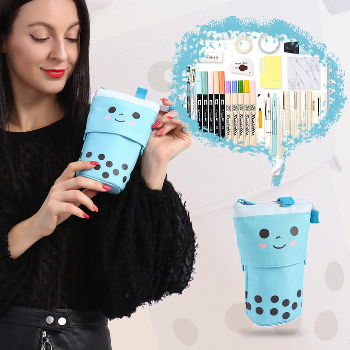 Cute Boba Pencil Case - in Multiple Colours - Finemoe