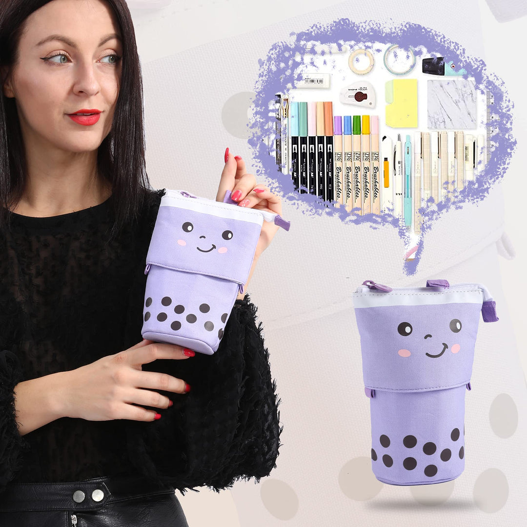 Cute Boba Pencil Case - in Multiple Colours - Finemoe