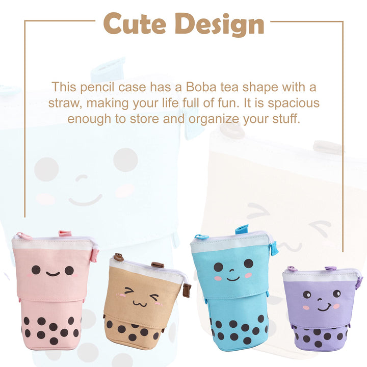 Cute Boba Pencil Case - in Multiple Colours - Finemoe