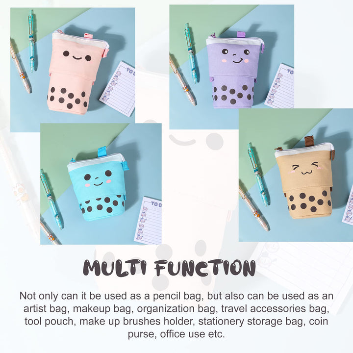 Cute Boba Pencil Case - in Multiple Colours - Finemoe