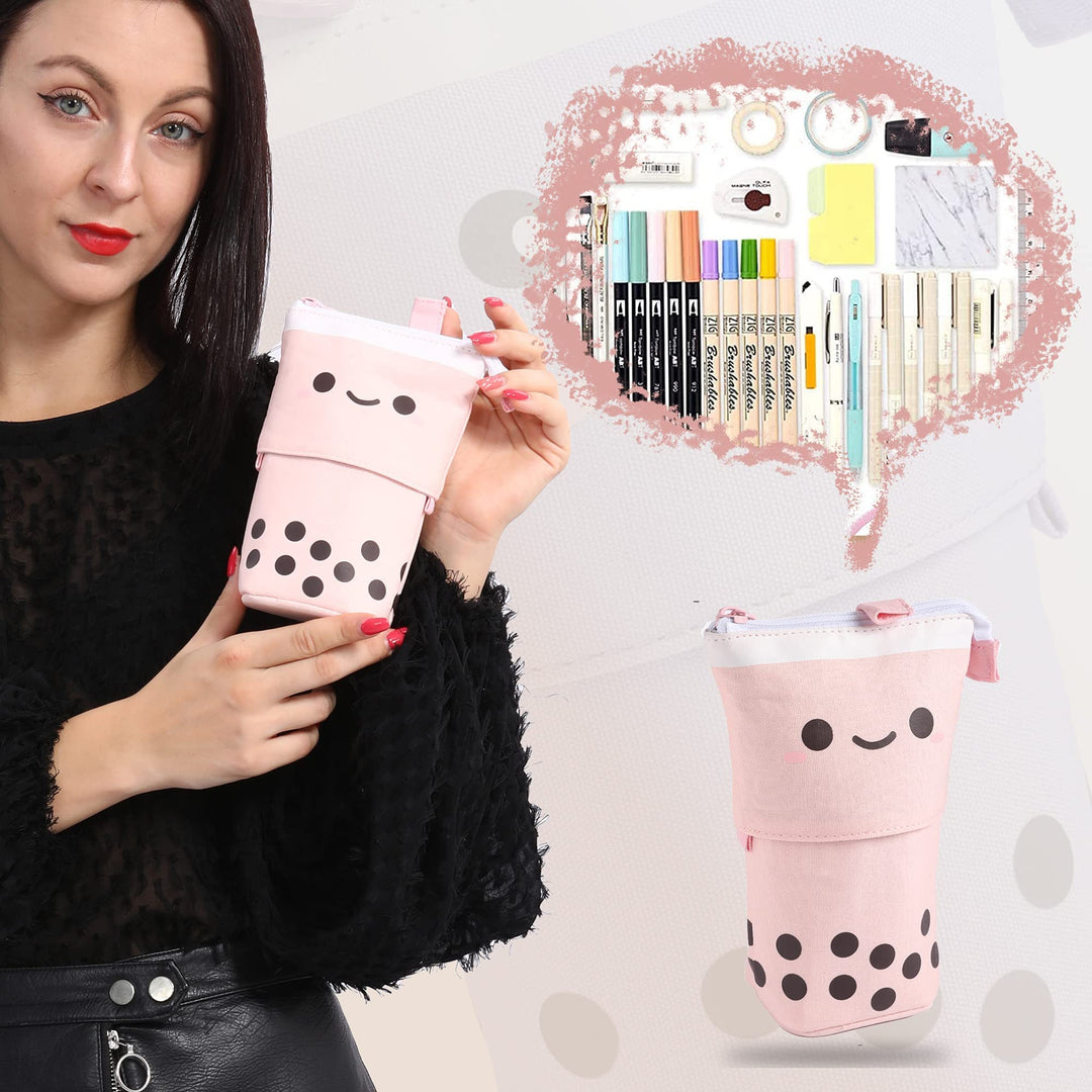 Cute Boba Pencil Case - in Multiple Colours - Finemoe