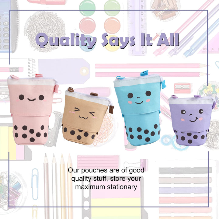 Cute Boba Pencil Case - in Multiple Colours - Finemoe