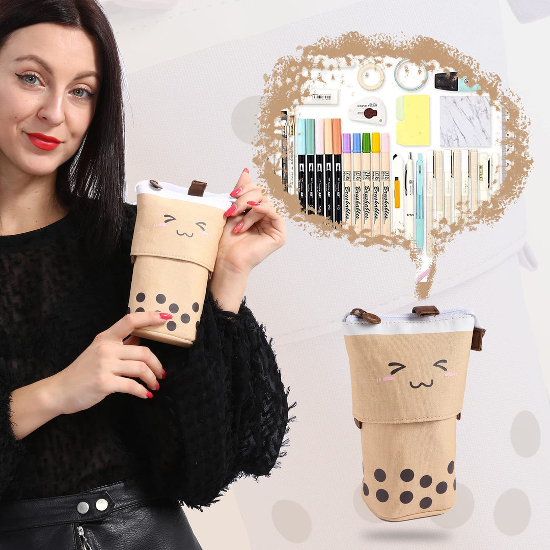 Cute Boba Pencil Case - in Multiple Colours - Finemoe