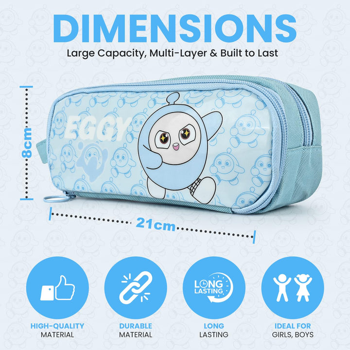 Cute Eggy Pencil Pouch – Aesthetic Multipurpose Organizer - Finemoe