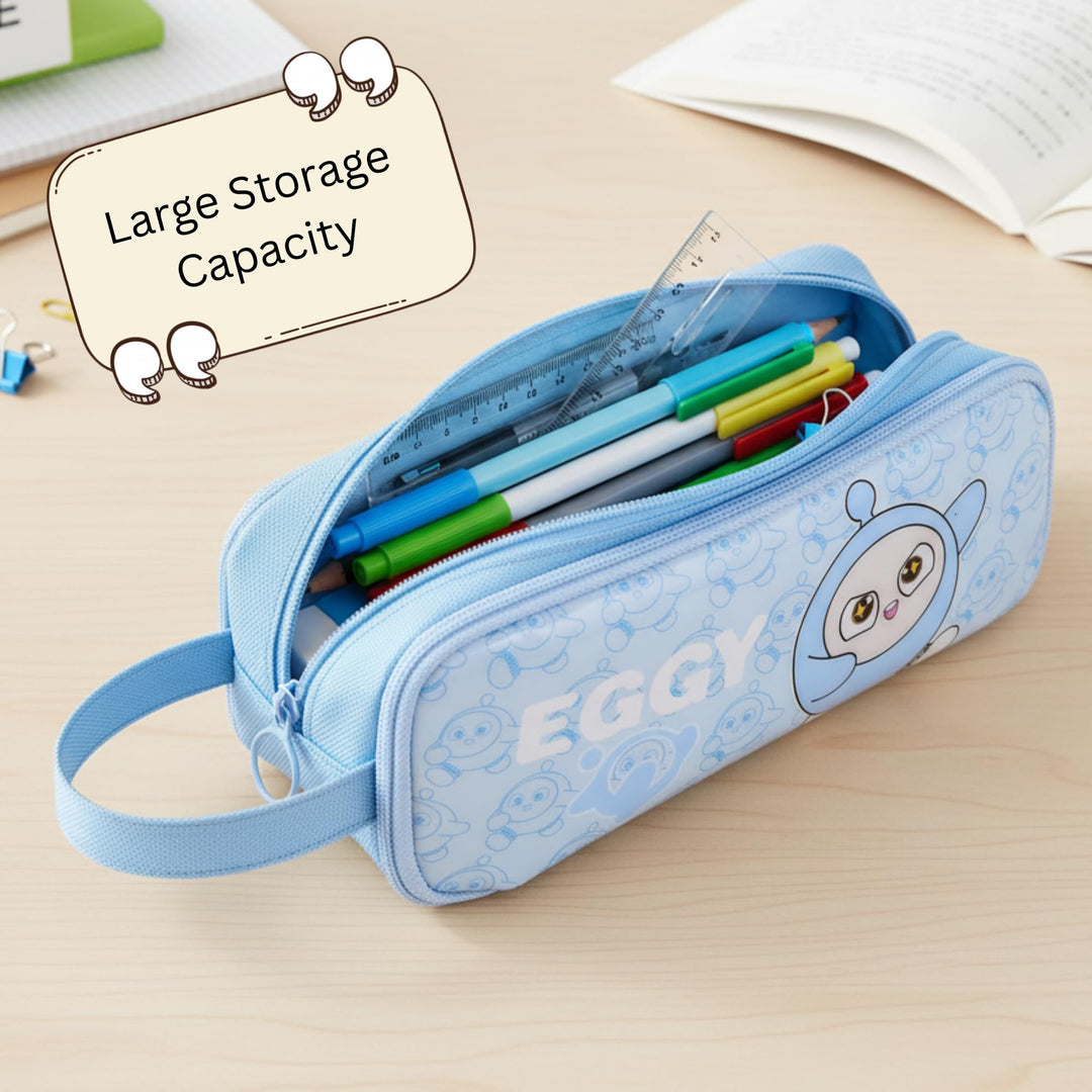 Cute Eggy Pencil Pouch – Aesthetic Multipurpose Organizer - Finemoe