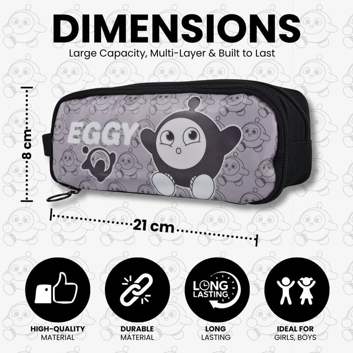 Cute Eggy Pencil Pouch – Aesthetic Multipurpose Organizer - Finemoe