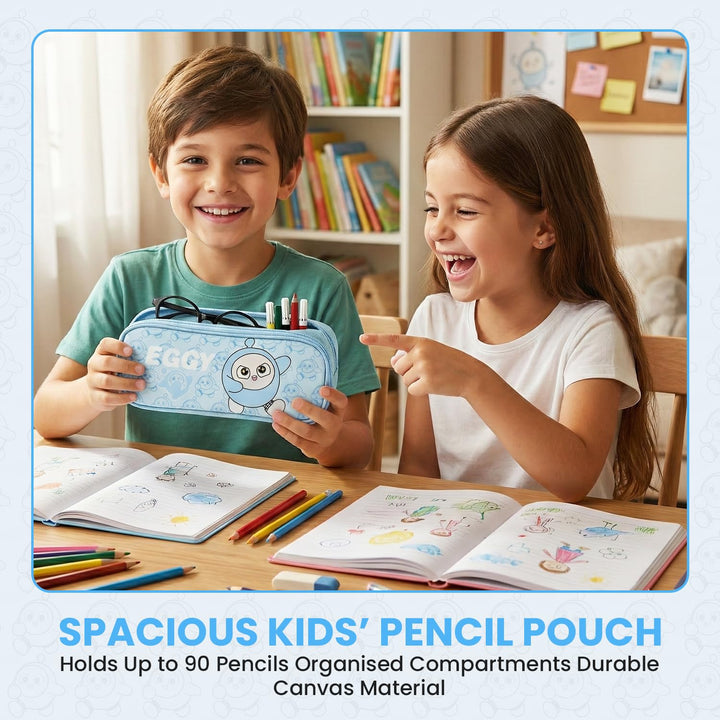 Cute Eggy Pencil Pouch – Aesthetic Multipurpose Organizer - Finemoe