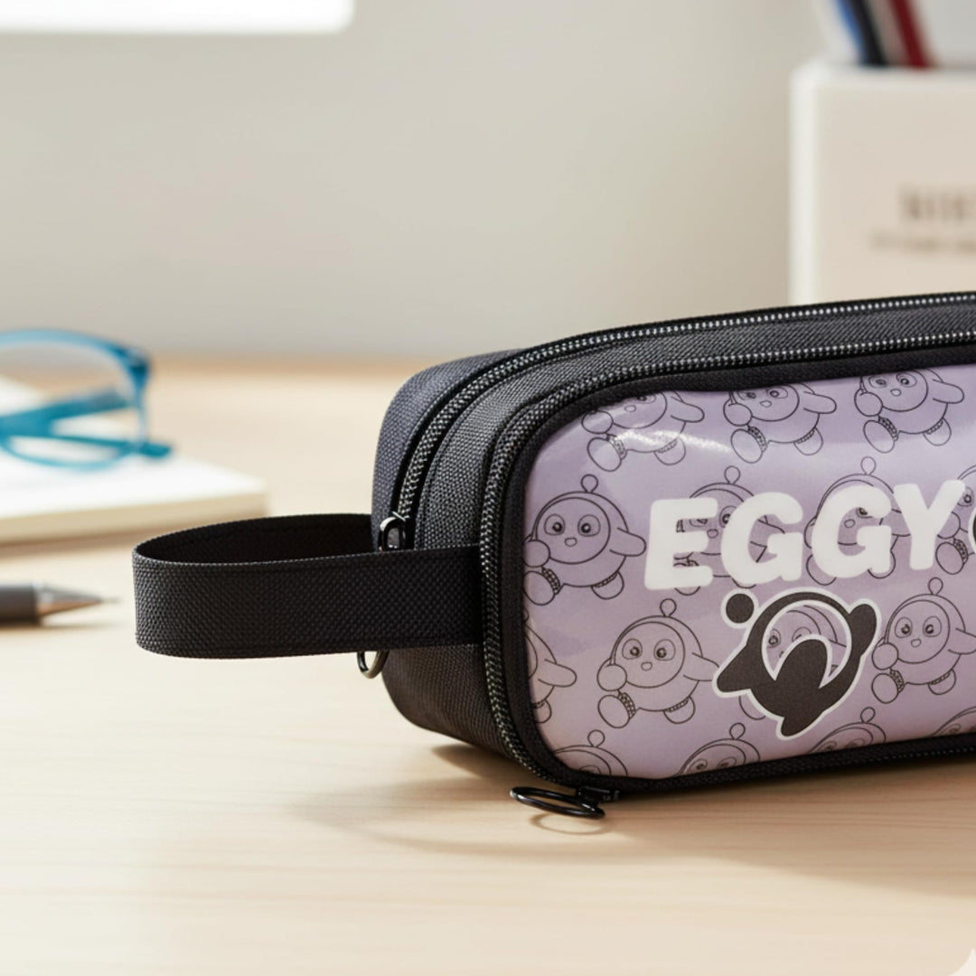 Cute Eggy Pencil Pouch – Aesthetic Multipurpose Organizer - Finemoe