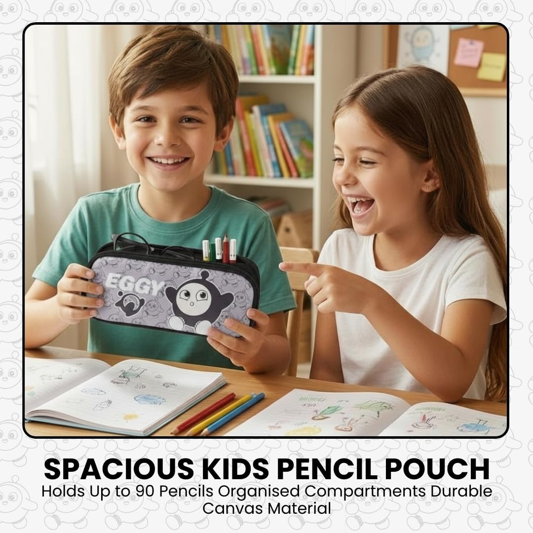 Cute Eggy Pencil Pouch – Aesthetic Multipurpose Organizer - Finemoe