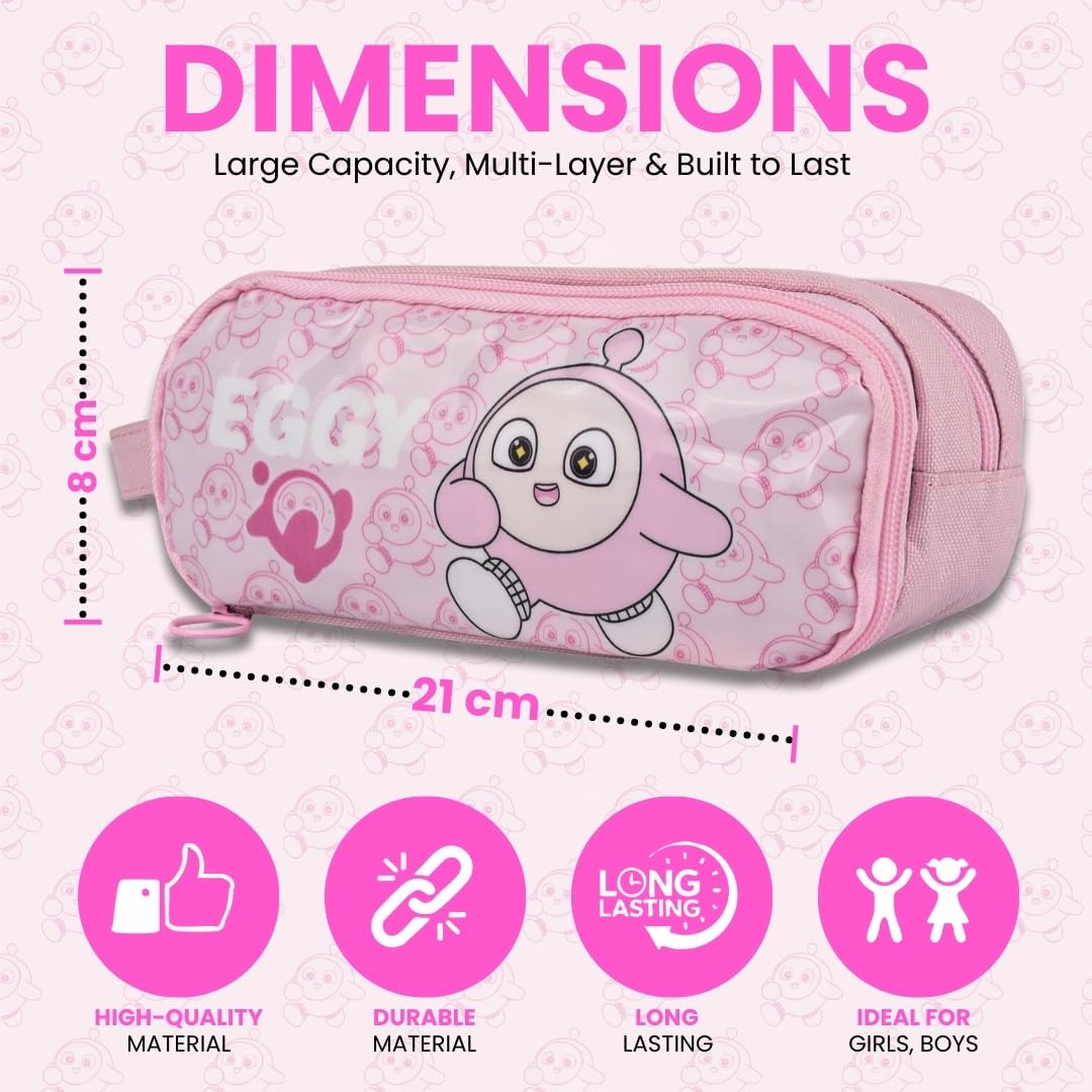 Cute Eggy Pencil Pouch – Aesthetic Multipurpose Organizer - Finemoe