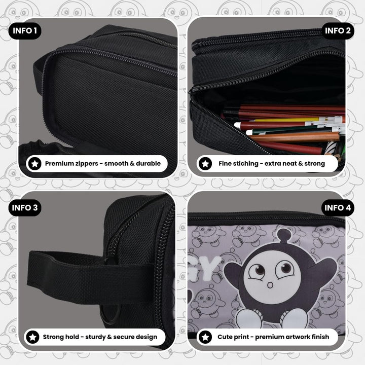 Cute Eggy Pencil Pouch – Aesthetic Multipurpose Organizer - Finemoe