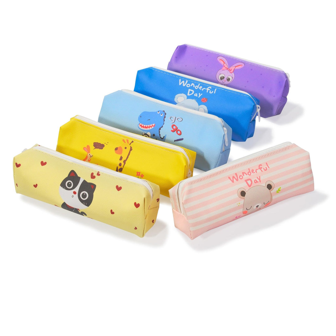 Cute Kids Pencil Pouch Set of 6 - Finemoe