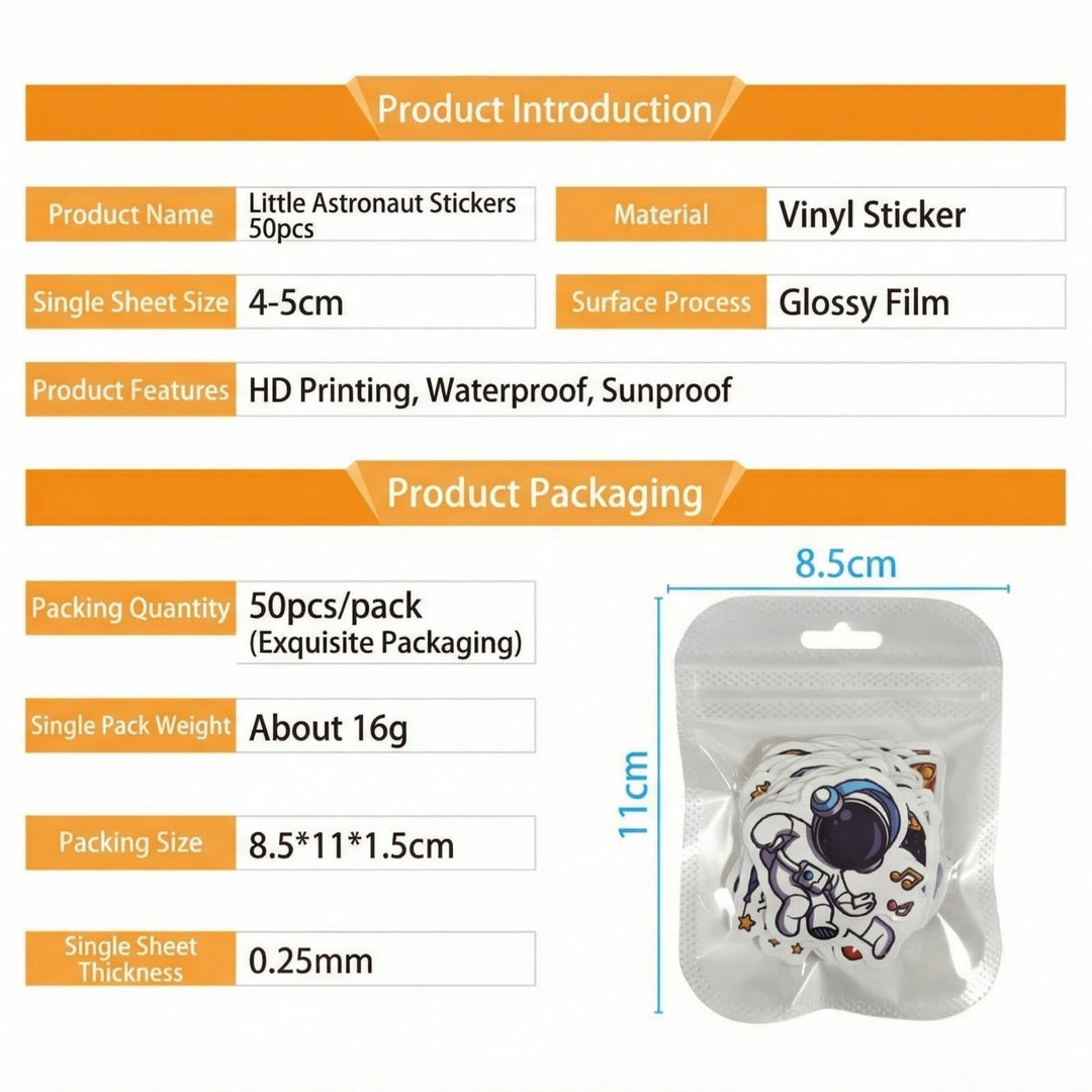 Cute Vinyl Stickers Pack – Waterproof &amp; Self - Adhesive - Finemoe