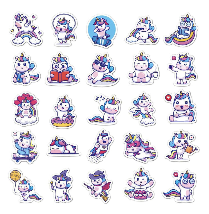 Cute Vinyl Stickers Pack – Waterproof &amp; Self - Adhesive - Finemoe