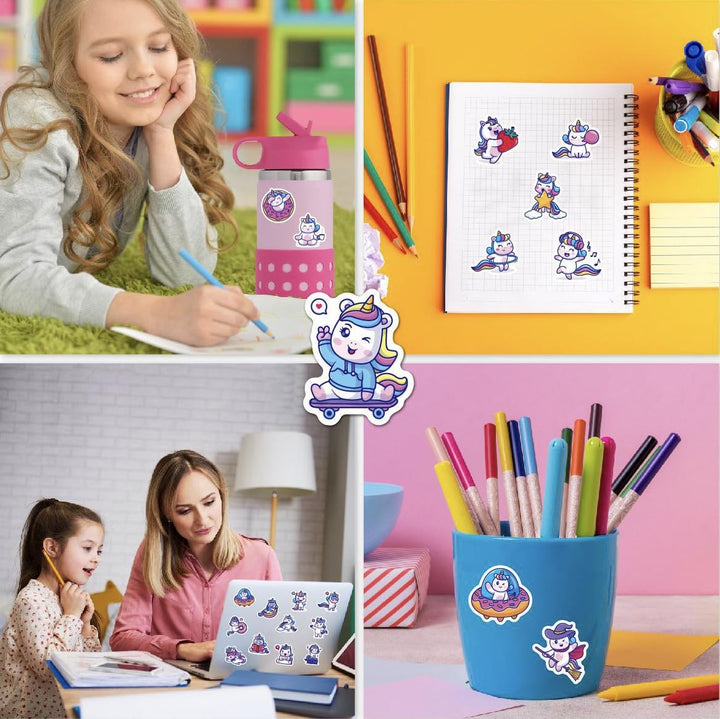 Cute Vinyl Stickers Pack – Waterproof &amp; Self - Adhesive - Finemoe