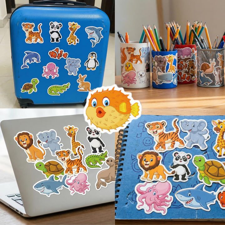 Cute Vinyl Stickers Pack – Waterproof &amp; Self - Adhesive - Finemoe